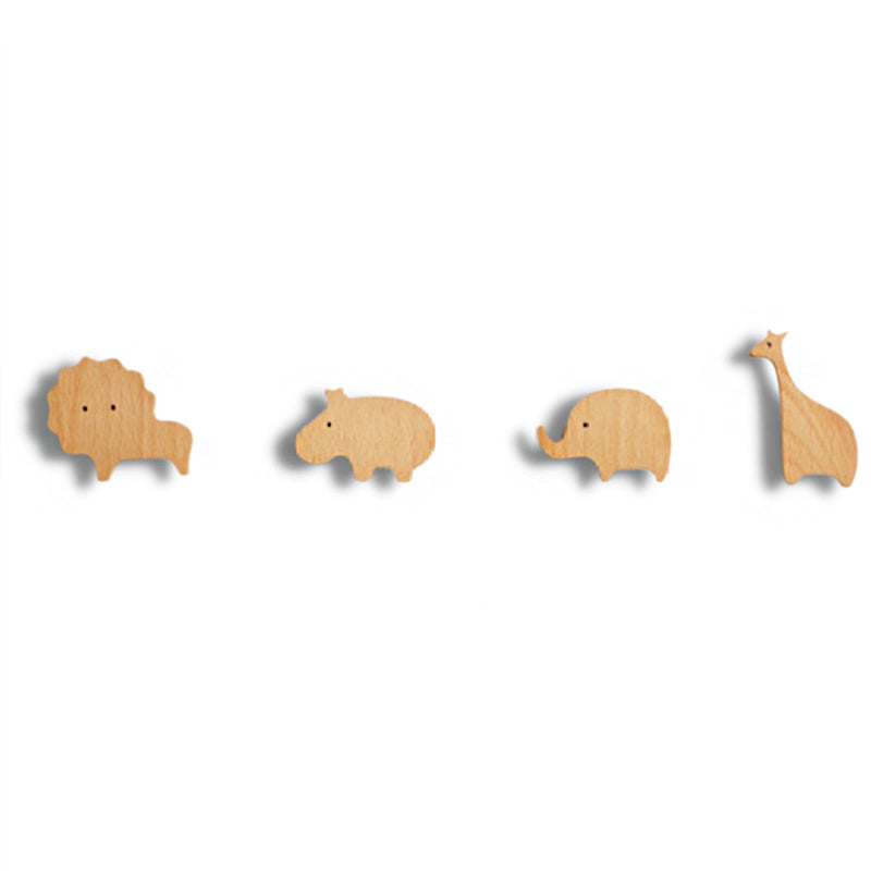 Patère Animaux Bois (4 Pièces)