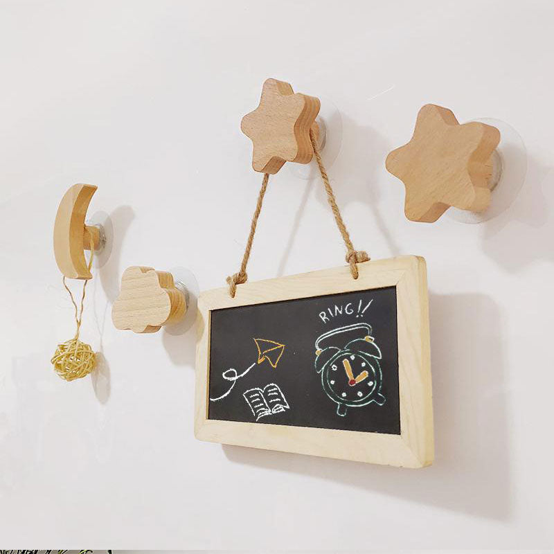 Patère Murale Bois Enfant (4 Pièces)