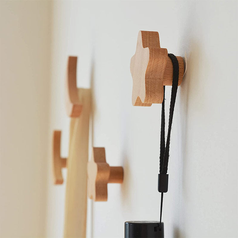 Patère Murale Bois Enfant (4 Pièces)
