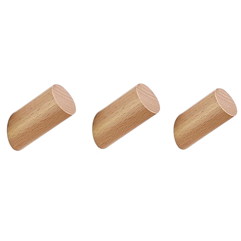 Patère Murale Simple en Bois (6 Pièces)