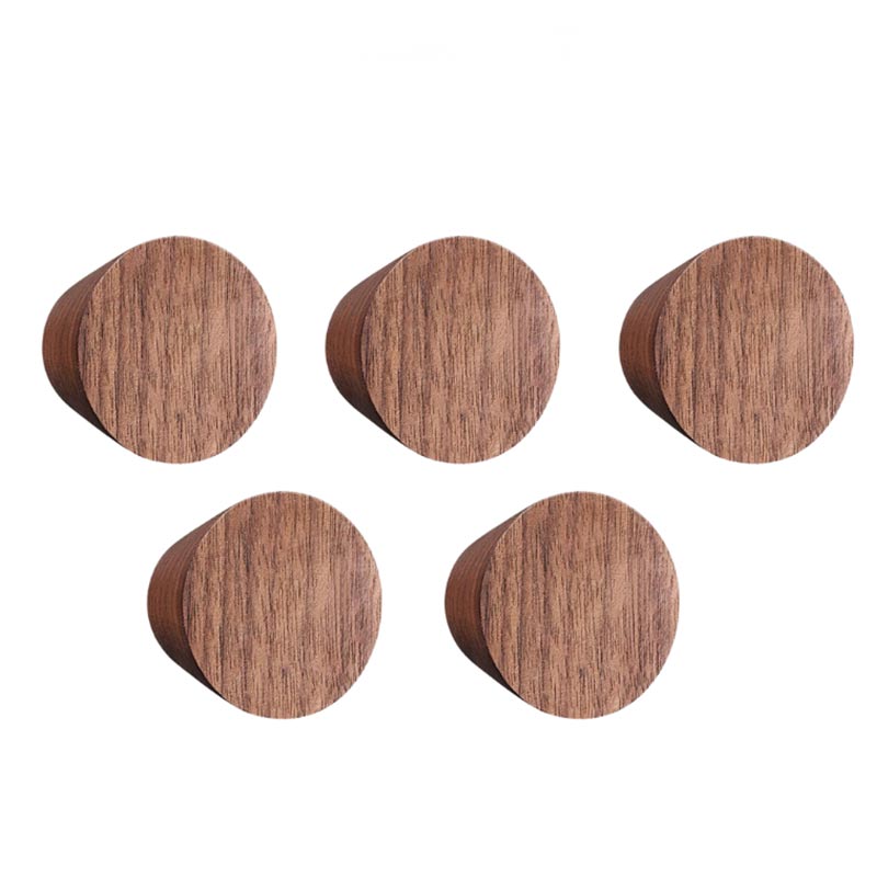 Patère Murale Ronde Bois (5 Pièces)