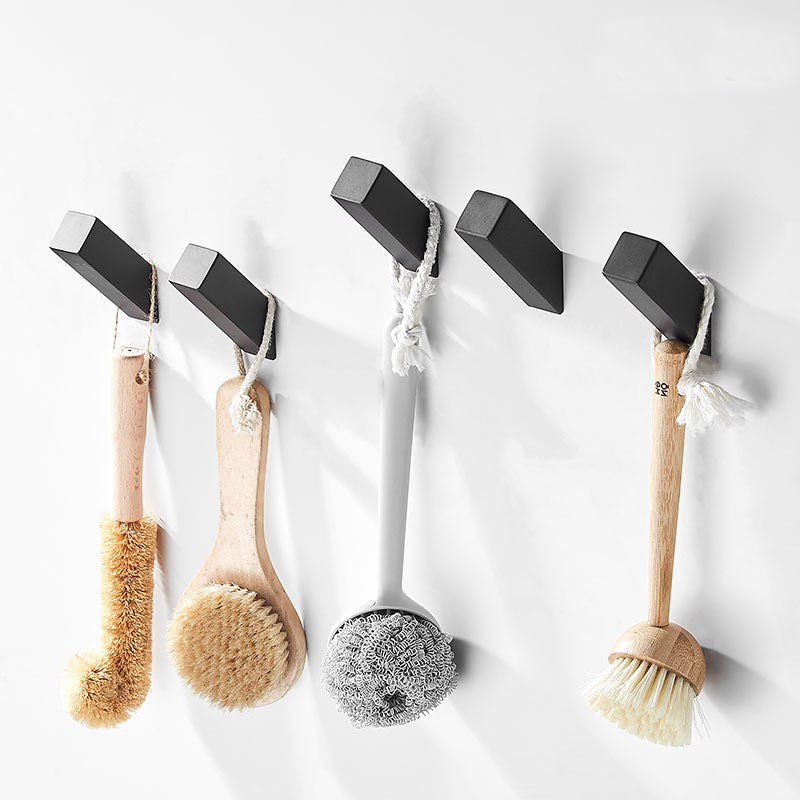 Patère Salle de Bain Noire (5 Pièces)