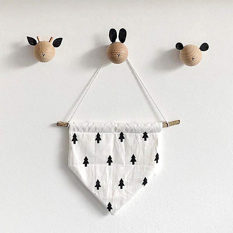 Patère Bois Animaux Enfant