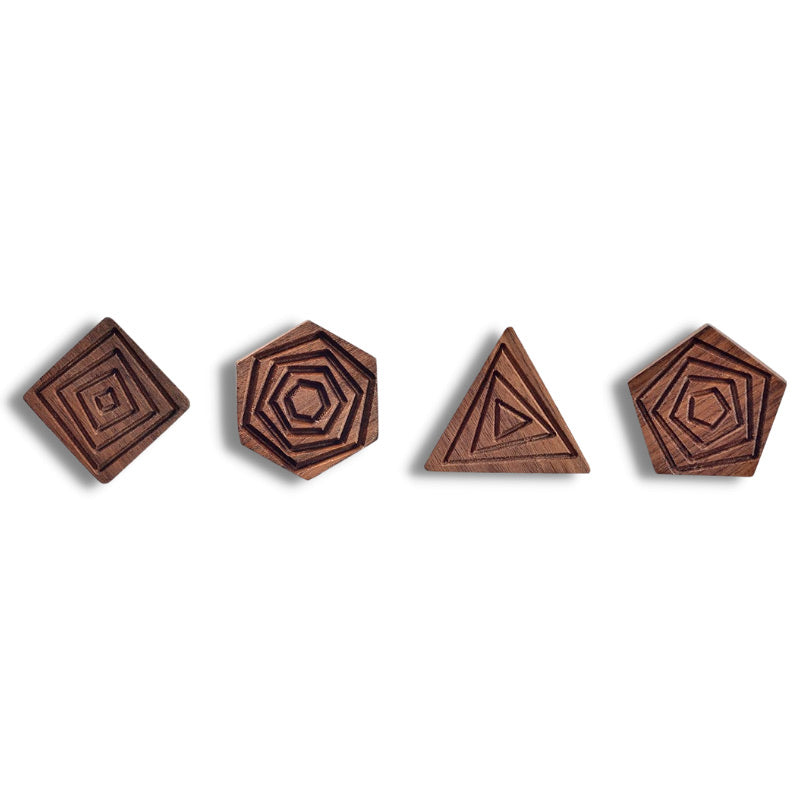 Porte Manteau Patère Bois (4 Pièces)