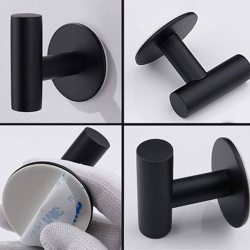 Patère chrome salle de bain (4 Pièces)