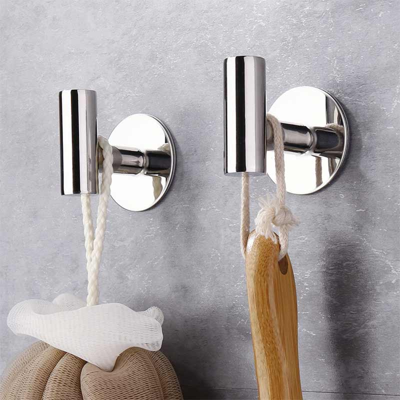 Patère chrome salle de bain (4 Pièces)