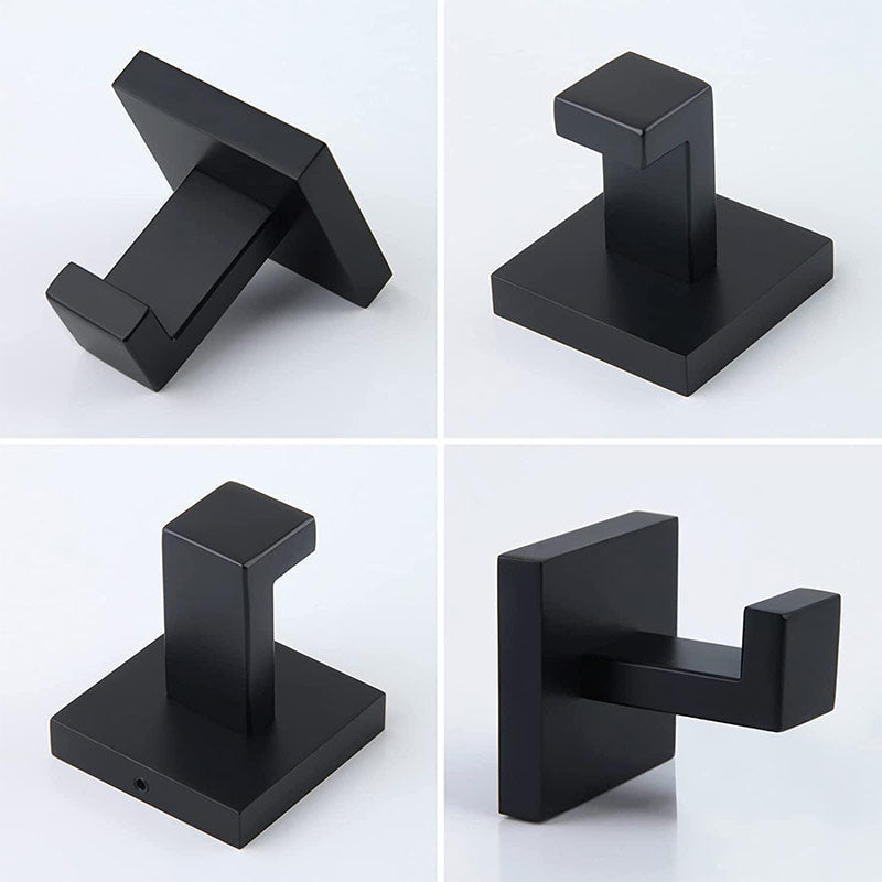 patère noire salle de bain (4 Pièces)
