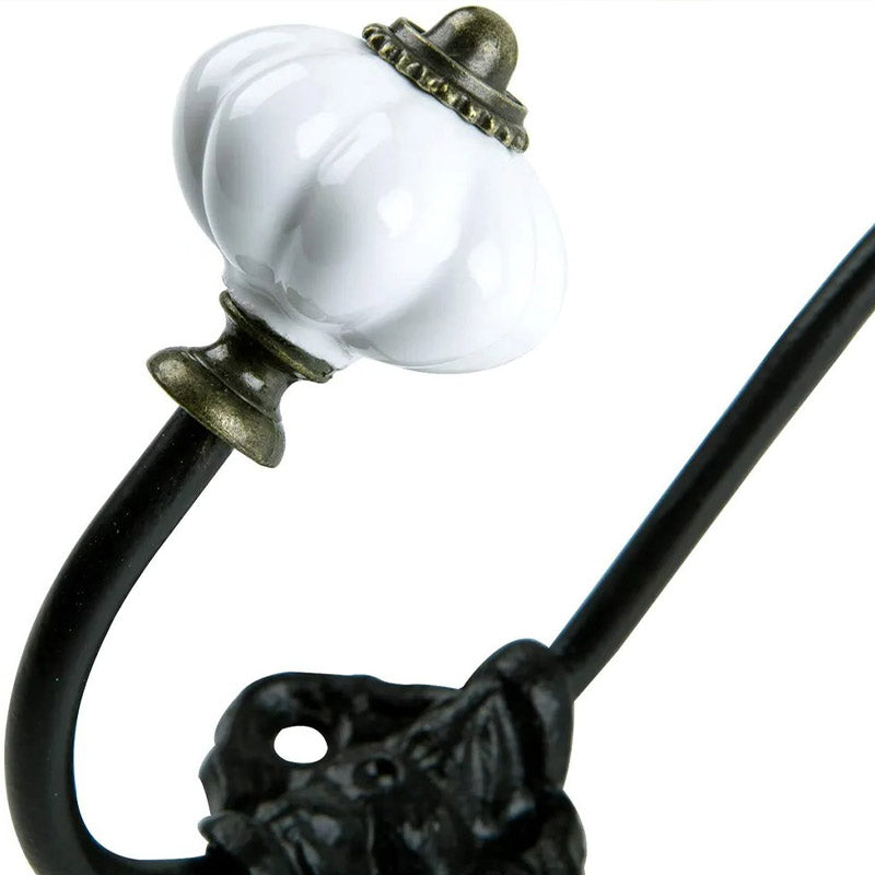 Patère porcelaine blanche (5 Piéces)