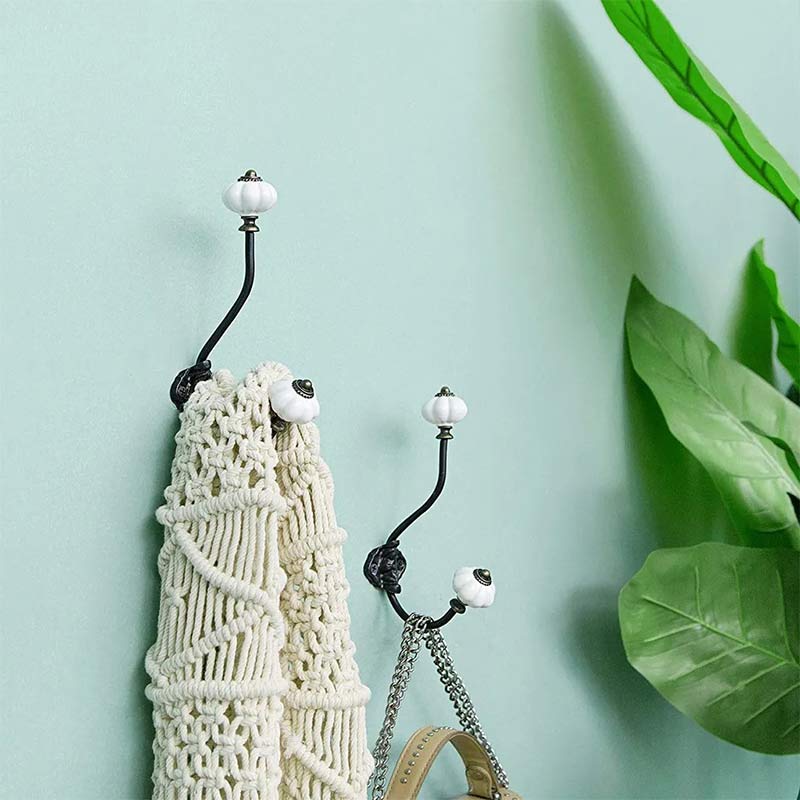 Patère porcelaine blanche (5 Piéces)