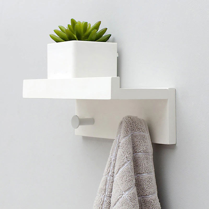 Étagère porte manteau bois blanc