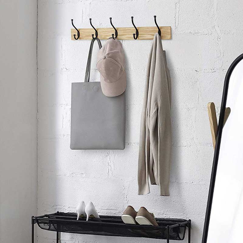 Porte manteau bois métal