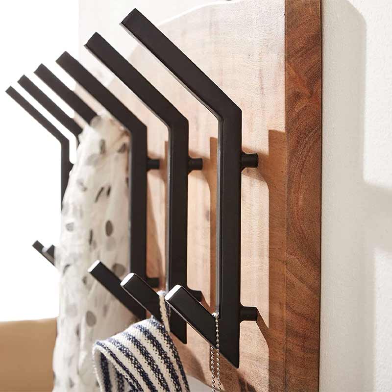 Porte manteau bois et fer forgé