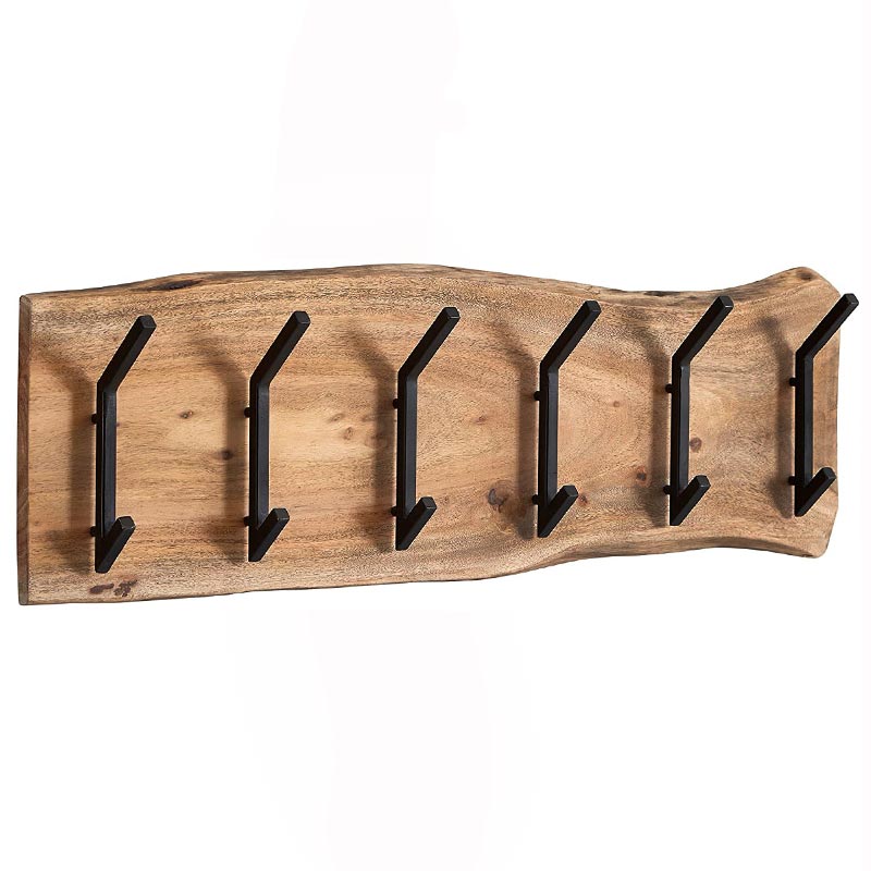 Porte manteau bois et fer forgé