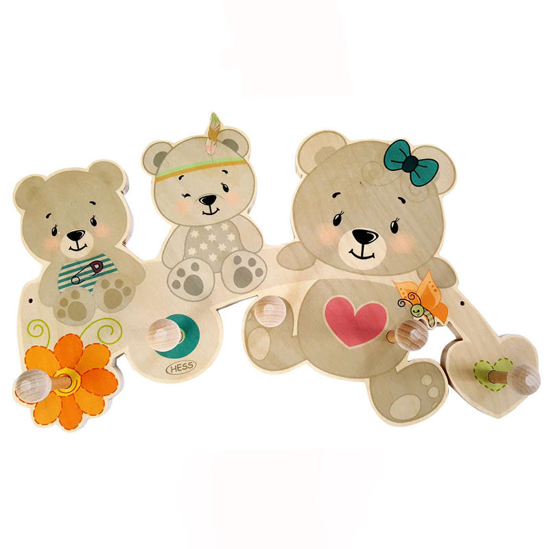 Porte manteau bois enfant ours