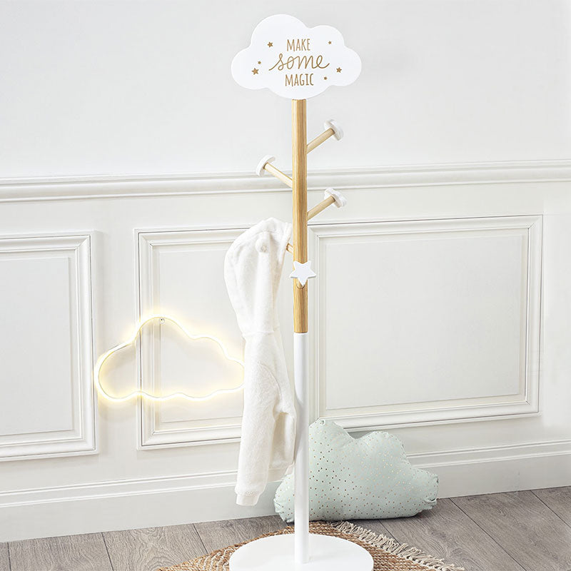 Porte manteau sur pied pour enfant - nuage