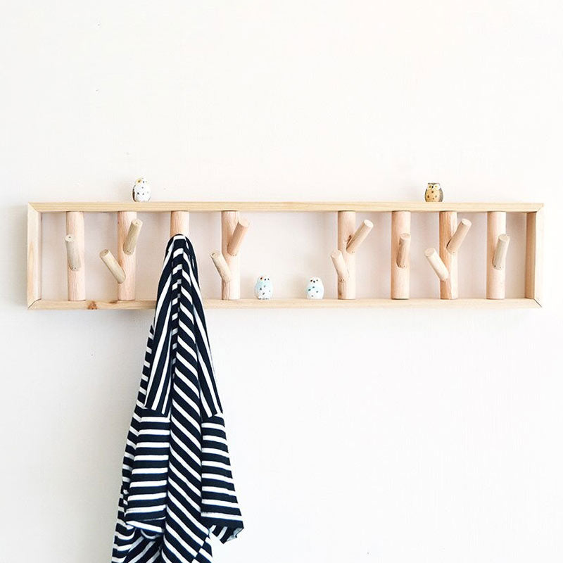 Porte manteau mural en bambou