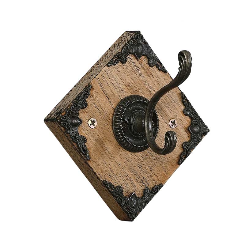 Porte manteau mural vintage en bois