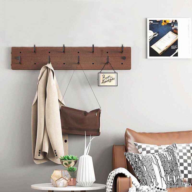 Porte manteau industriel en bois