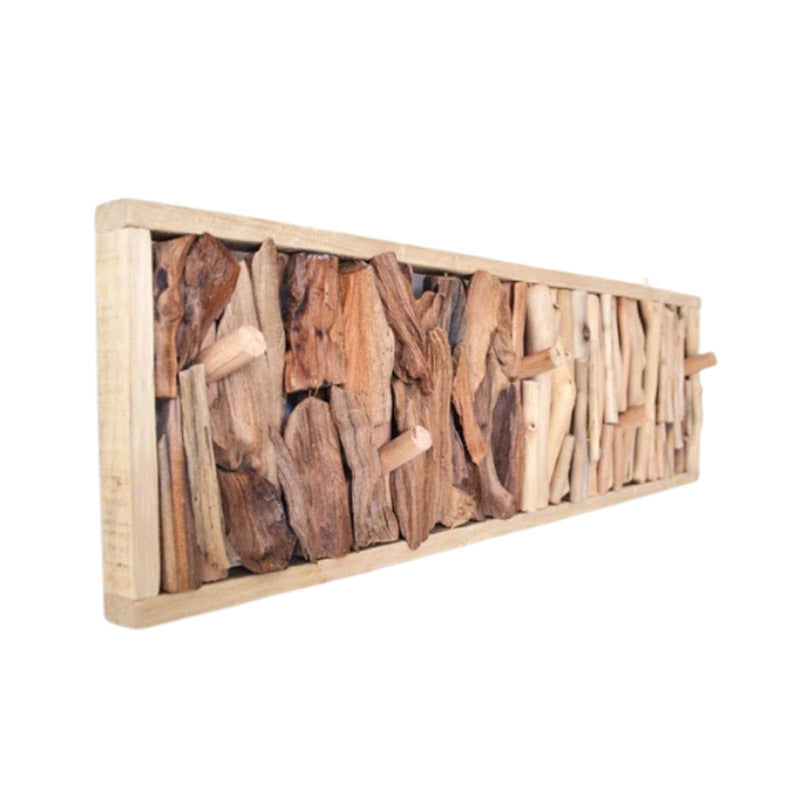 Porte manteau mural en bois flotté