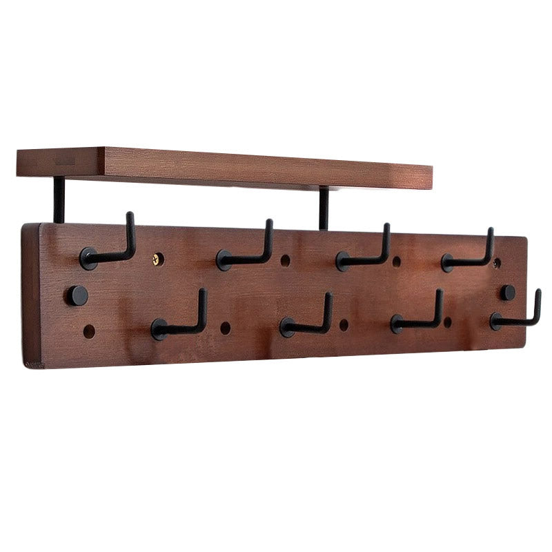 Étagère porte manteau bois