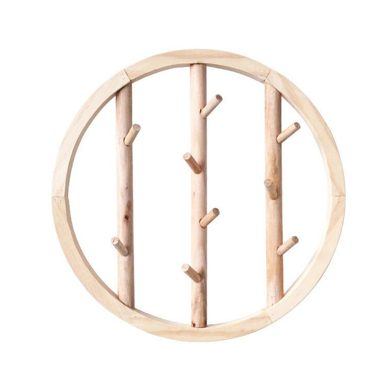 Porte Manteau Mural Bois Rond