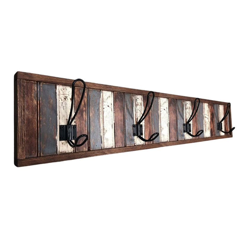 Porte  manteau mural retro en bois