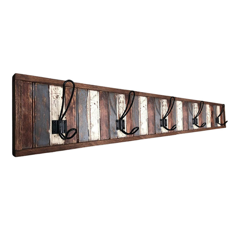 Porte  manteau mural retro en bois