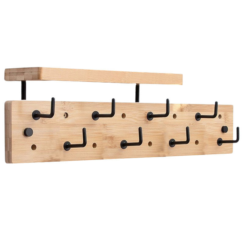 Porte Manteau Mural étagère bois clair