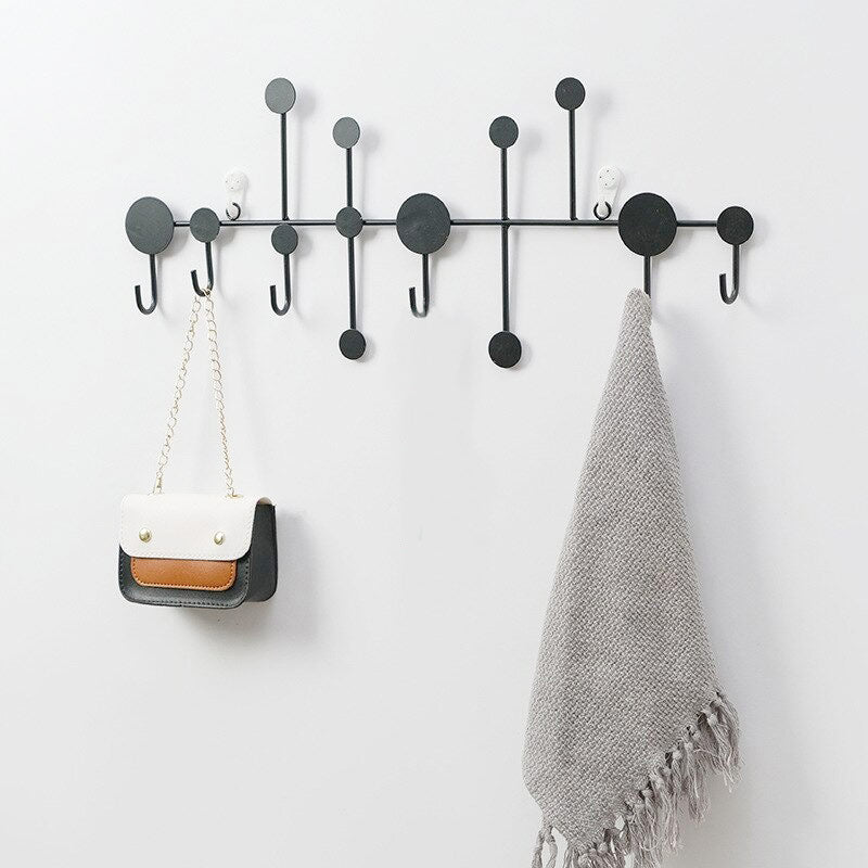Porte Manteau Mural Noir Design