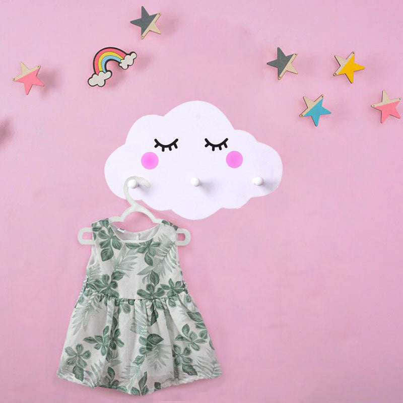 Porte Manteau Mural Nuage Blanc