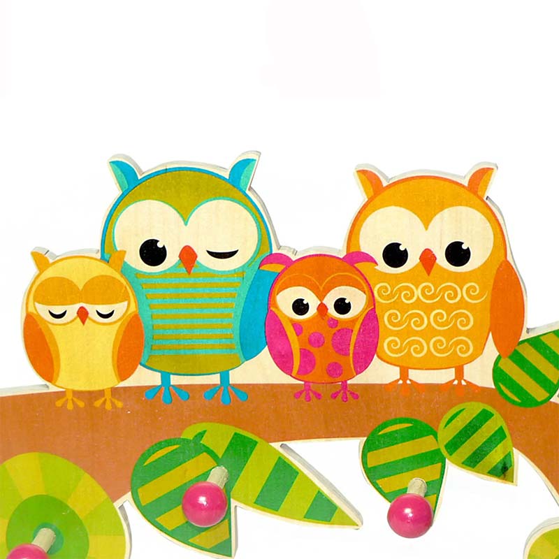 Porte manteau maternelle hibou