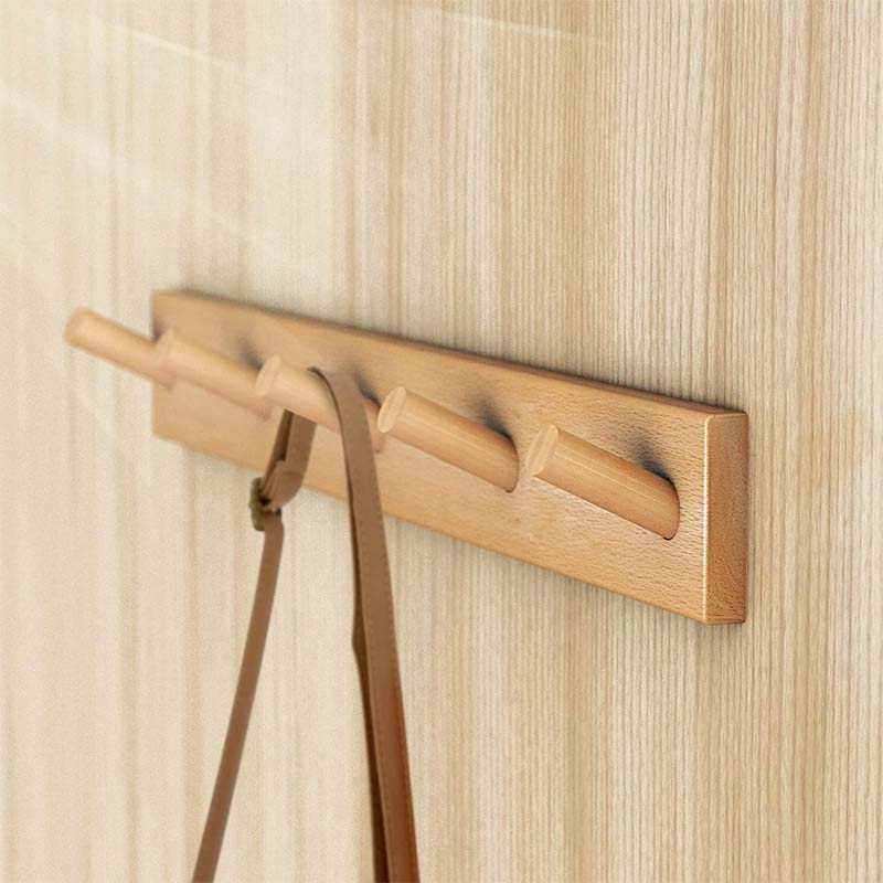 Porte manteau mural bois fait maison