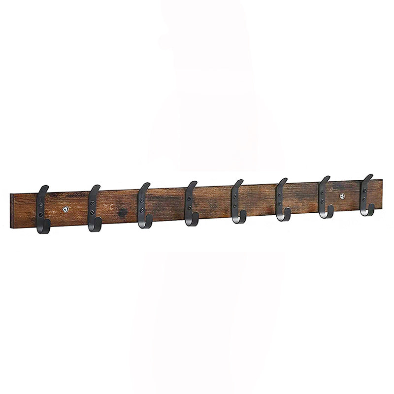 Long porte manteau mural en bois