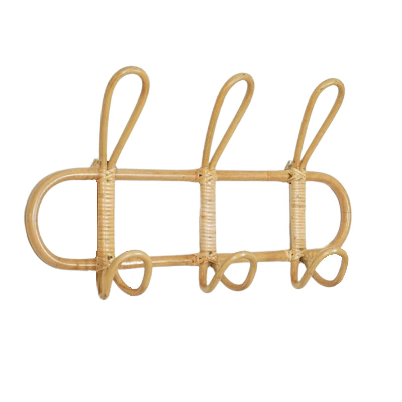 Porte manteau rotin vintage