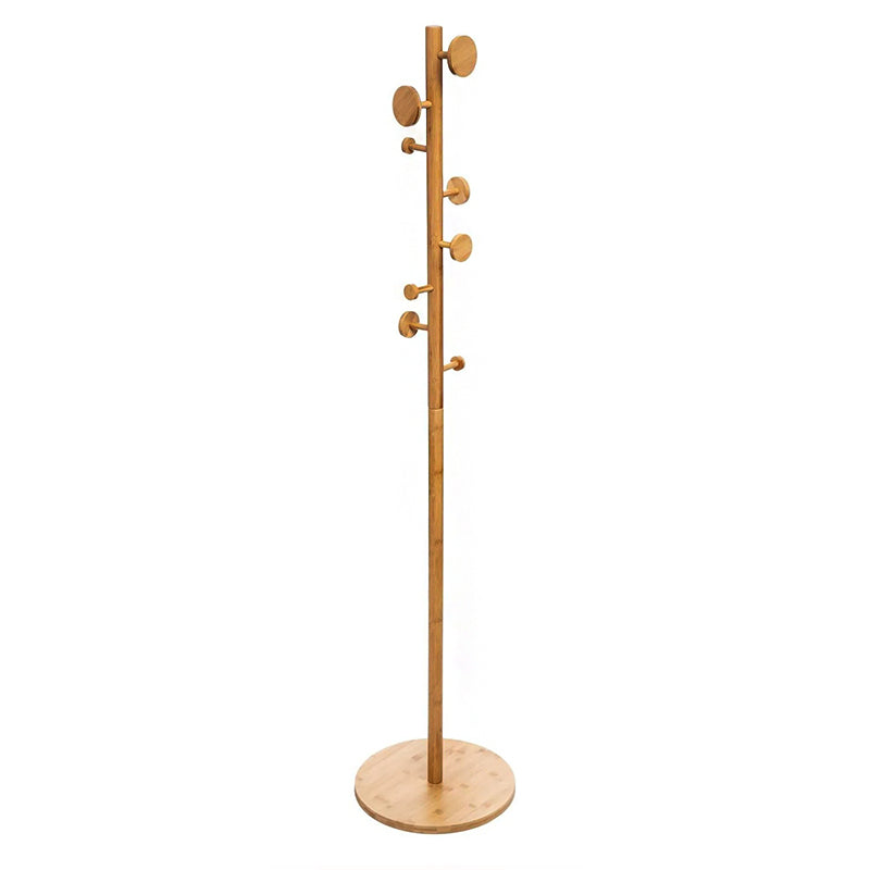 Porte manteau sur pied en bois de bambou