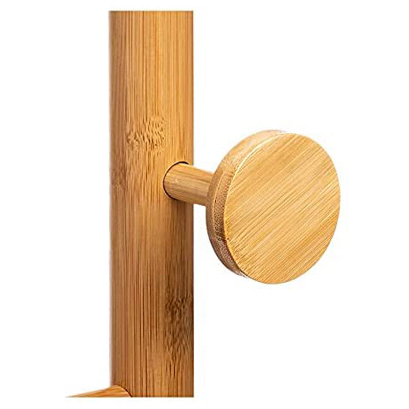 Porte manteau sur pied en bois de bambou