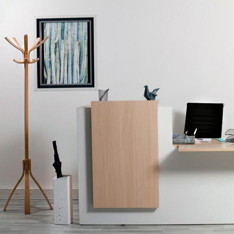 Porte manteau décortif blanc sur pied