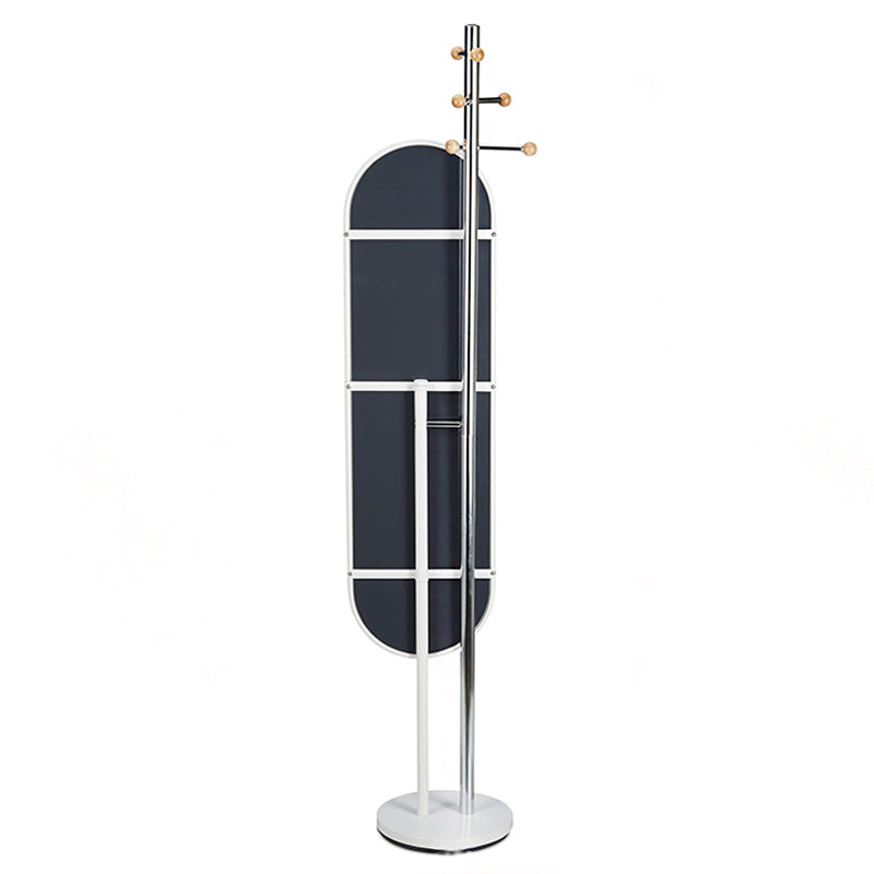 Miroir sur pied avec porte manteau