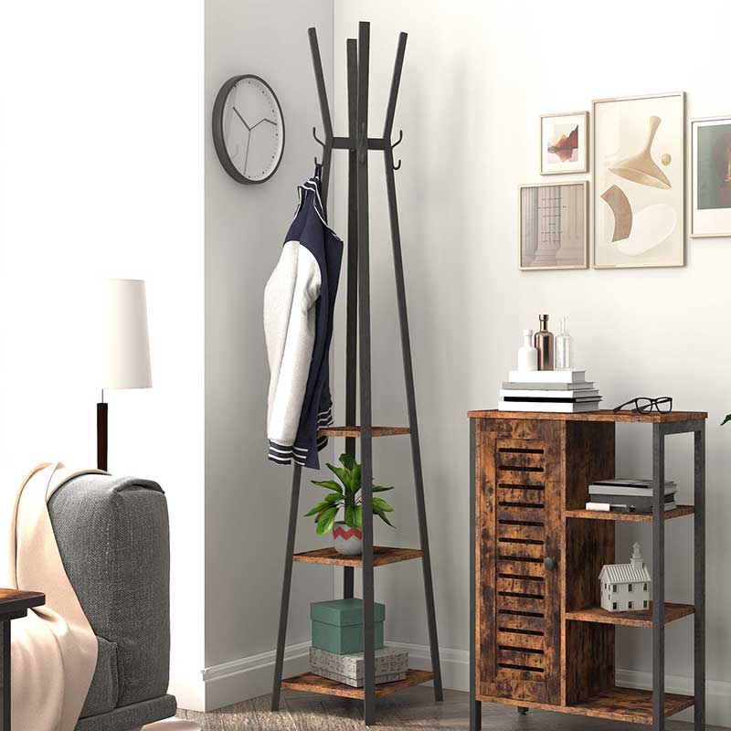 Porte manteau sur pied noir design